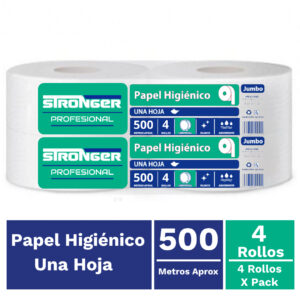 PAPEL HIGIÉNICO JUMBO STRONGER 4X500 MTS